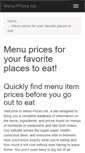 Mobile Screenshot of menu-prices.net